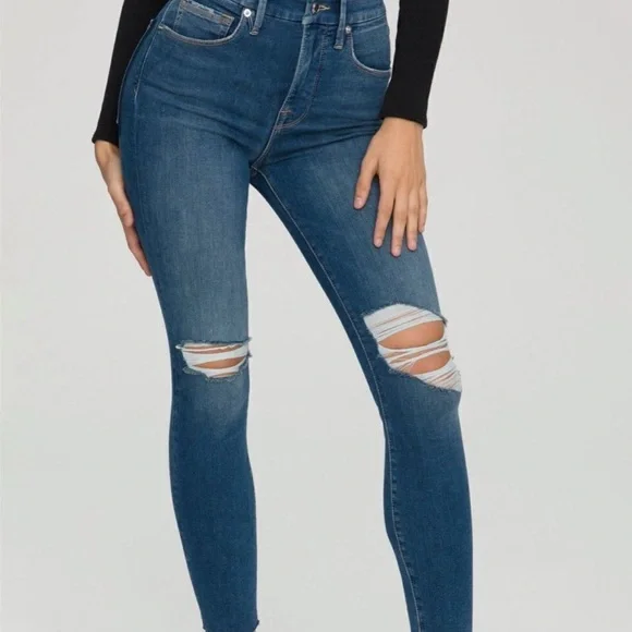 Good American | GOOD WAIST CROP SHADOW POCKETS Jeans - Picture 3 of 14
